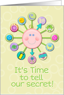 We’re Expecting New Baby Announcements Cute Baby Clock card