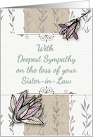 Sympathy for the loss of Sister-in-Law Pretty Flowers card