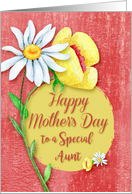 Happy Mother’s Day to a Special Aunt Pretty Watercolor Effect Flowers card