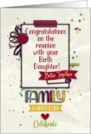 Congratulations on Reunion with Birth Daughter Pretty Scrapbook Style card