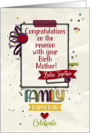 Congratulations on Reunion with Birth Mother Pretty Scrapbook Style card