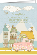Congratulations to Daughter on Getting Driver’s License City Scene card