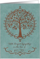 Sympathy for Loss of Wife Beautiful Tree of Life card