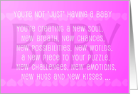 Pink New Baby Girl Sentimental Greetings card
