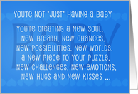 Blue New Baby Boy Sentimental Greetings card