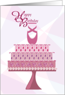 Ballet Slipper Cake Happy Birthday card