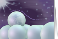Rendered Pearls and Moon June Birthday card
