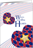 Woven Hearts Gold Star Mother’s Day card