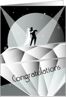 Dancing Couple Wedding Congratulations card