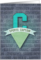Sports Captain Pennant Congratulations card