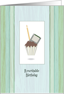 Floppy Diskette Chocolate Cupcake Candle card