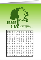 Arbor Day Word Search Puzzle card