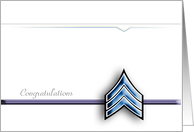 Civic Colors Sergeant Stripes Congratulations card