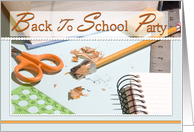 Back To School Party Invite card