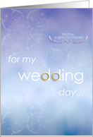 Two Rings Brother Ring Bearer Invitation card