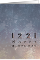 1221 Palindrome Birthday card
