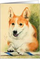 Pembroke Welsh Corgi Fine Art Dog Show Agility Congratulations card