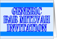 Generic Bar Mitzvah Invitation card