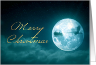 The Christmas Dragon Movie - Christmas Moon and Sleigh card