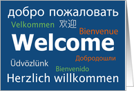 Multilanguage Welcome Blue Card - All Languages card