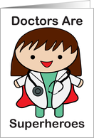 Doctor Woman Suprheroes Doctor’s Day card