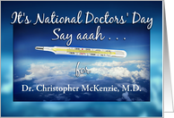 National Doctors’ Day to Doctor Aaah is for Awesome Add Name card