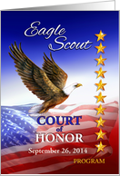 Program for Eagle Scout Court of Honor, Flying Eagle Custom Front card