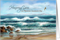 Physician Assistants Day, Aqua Seascape with Seagulls card