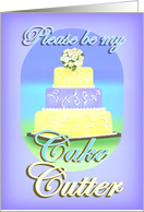 Be My Cake Cutter, Lavender and Yellow Cake card