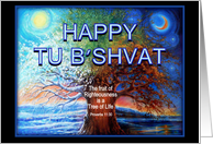 Tu B’Shvat Tree of Life Four Seasons Tree for Jewish Arbor Tu Bishvat card