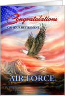 Congratulations, Retirement from U.S. Air Force, Flying Eagle card