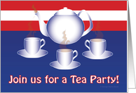 Join us for a Tea Party! with Stripes card