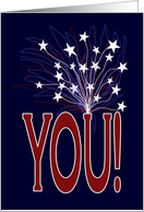 You Deserve Fireworks & Stars - Military Spouse Appreciation Day card