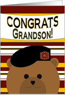 Grandson - Congrats! 2nd Lieutenant Army Commissioning card