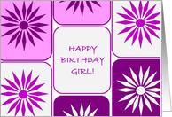 Happy Birthday Girl! Sorority Sister Cheery Flowers card