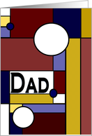 Dad, Happy Birthday - Colorful Stained Glass Look from All of Us card
