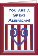 Great American! - Military Retirement Congratulations card