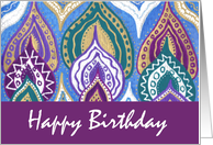 New Age Namaste Happy Birthday Artwork card