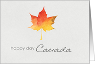 happy day canada with maple leaf card