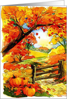 Thanksgivng Leaves Autumn Nature’s Beauty card