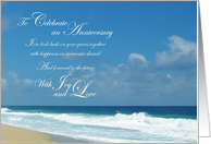 To Celebrate an Anniversary Beach card