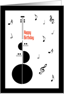 Happy Birthday musical abstract card