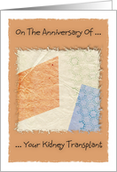 On the anniversary of your kidney transplant card