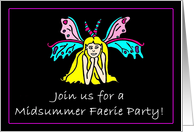 Midsummer Faerie Party Invitation card