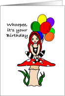 Whoopee, Its Your Birthday Goth Faerie card