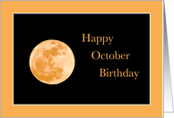 October Birthday Super Moon Card