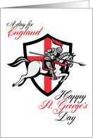 Happy St George Day A Day For England Retro Poster card