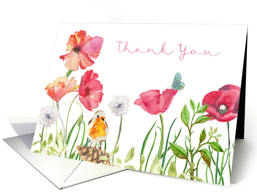 Thank You Card - Nature in Watercolors card (1372570)