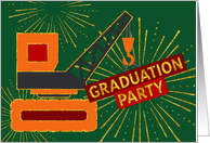 Graduation Party Invitation - Heavy Equipment Operator card