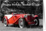 Customizable Birthday Card - Red Classic Car card
